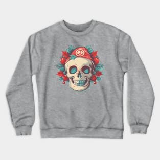 Christmas Santa Skull Peace Crewneck Sweatshirt